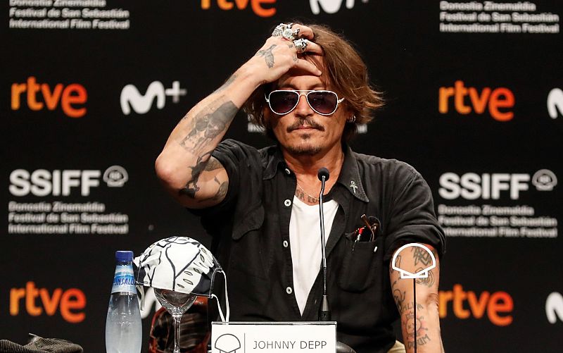 El actor estadounidense Johnny Depp, durante la rueda de prensa.