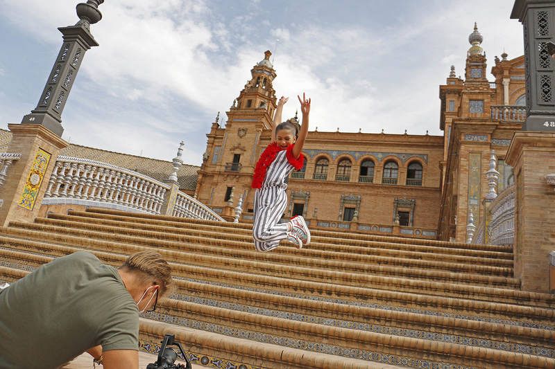 Soleá durante la grabación del videoclip de 'Palante'
