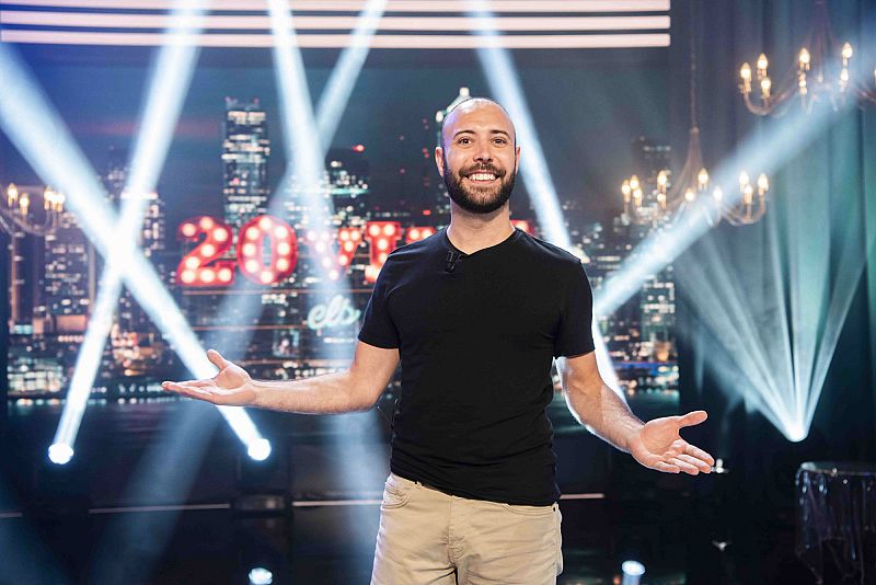 Andreu Casanova al plató de '20vint'