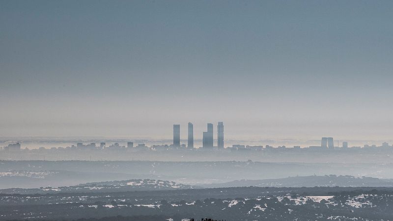 La nieve persiste en la comunidad de Madrid