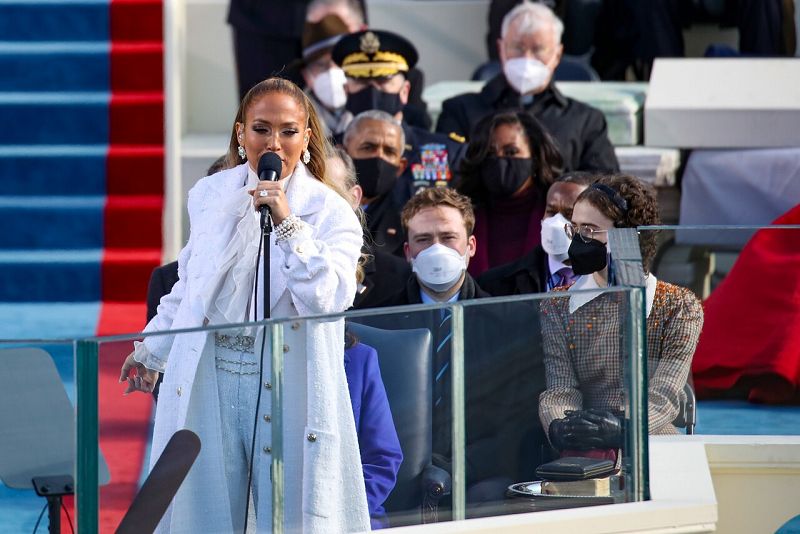 Jennifer López canta en el Capitolio