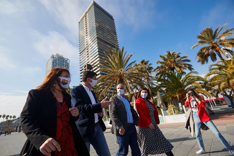 Carrizosa y Marín en el Port Olímpic de Barcelona