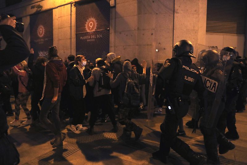 Manifestación en Madrid por la detención de Pablo Hasel