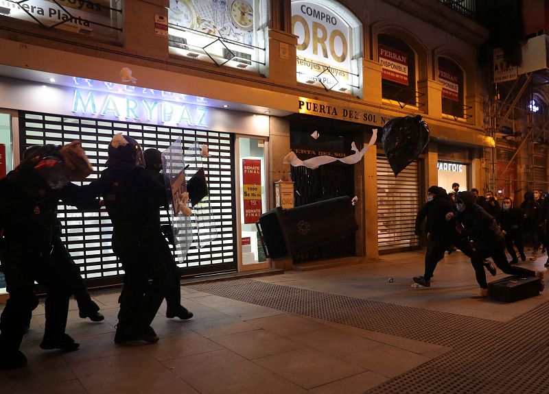 Manifestación en Madrid por la detención de Pablo Hasel