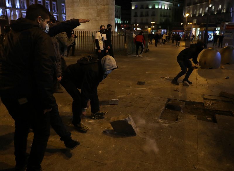 Manifestación en Madrid por la detención de Pablo Hasel