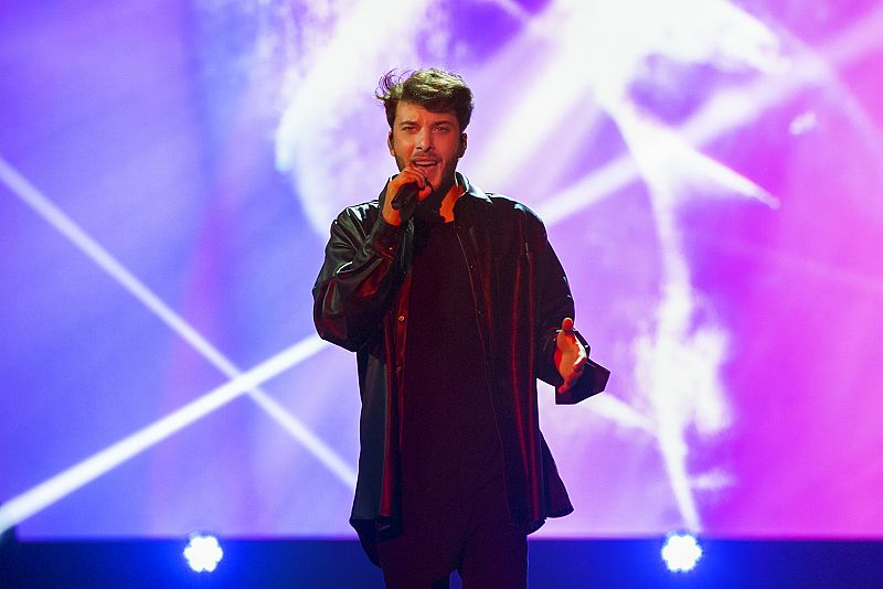 Blas Cantó durante los ensayos de 'Destino Eurovisión'