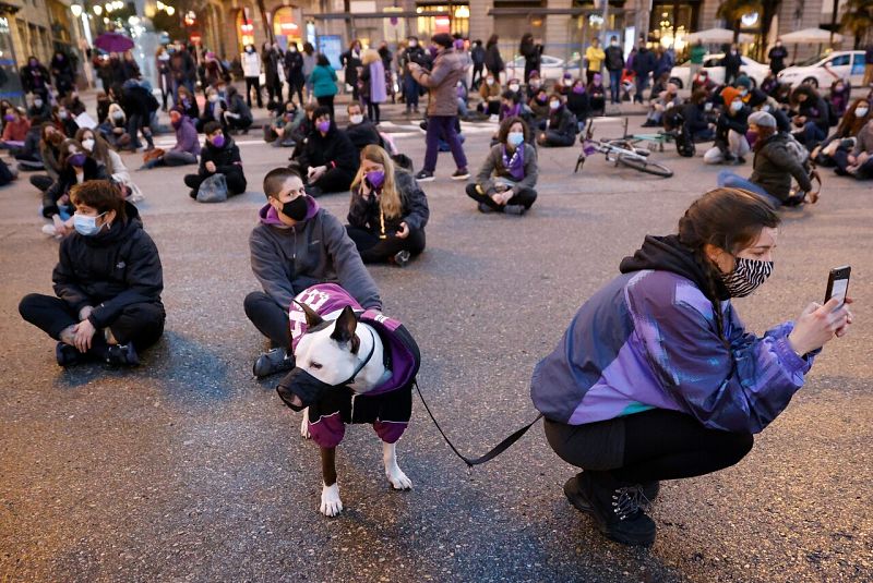 Sentada improvisada en Madrid
