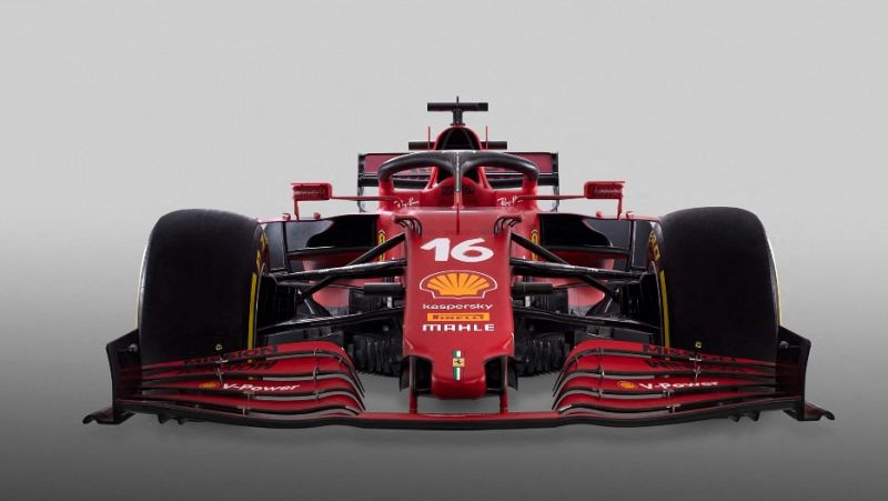 Imagen del Ferrari SF21, el monoplaza de Ferrari para Carlos Sainz en su nuevo equipo.