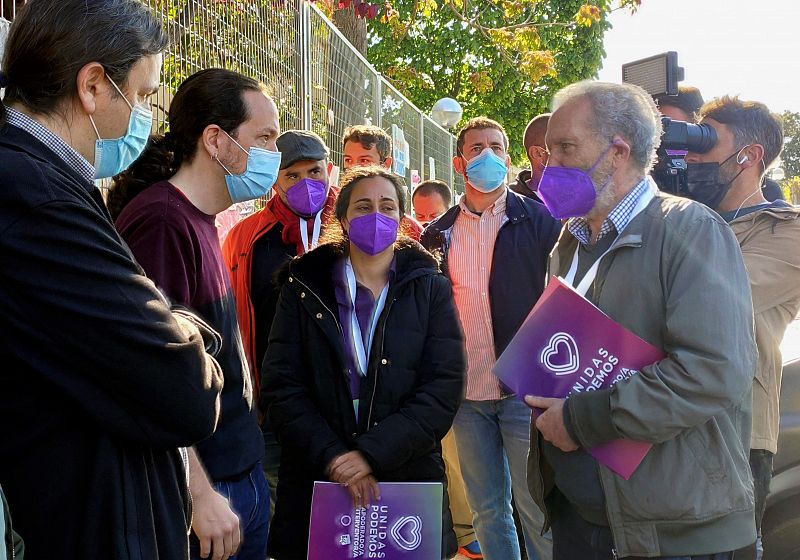 Votación del candidato de Unidas Podemos, Pablo Iglesias