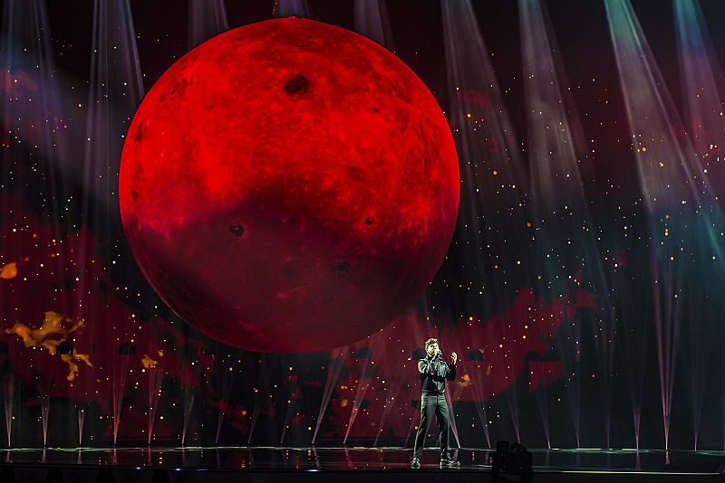 Segundo ensayo de Blas Cantó en Eurovisión 2021.