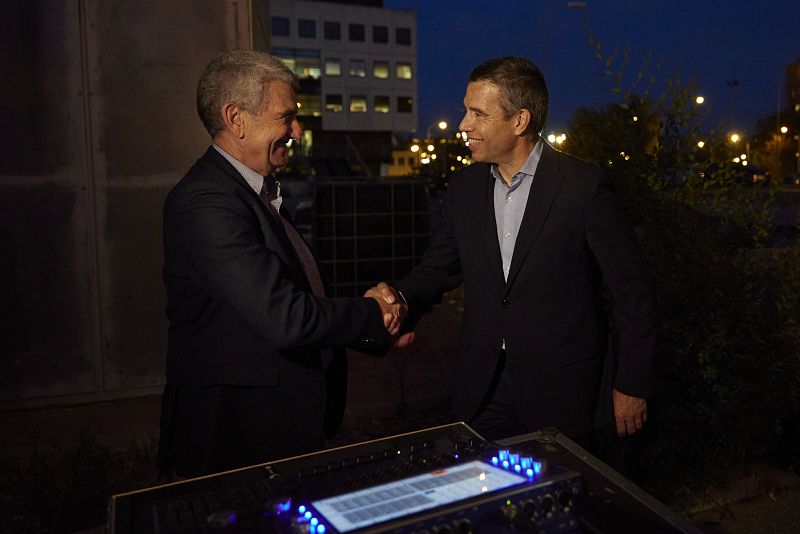 El Presidente de la Corporación, José Manuel Perez Tornero y el director general de Cellnex, Albert Cuatrecases