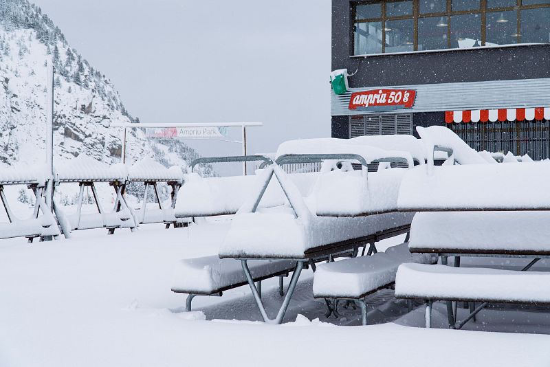 Nevadas en zonas de Huesca