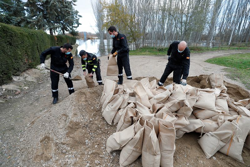 Inundaciones en Novillas (Zaragoza)