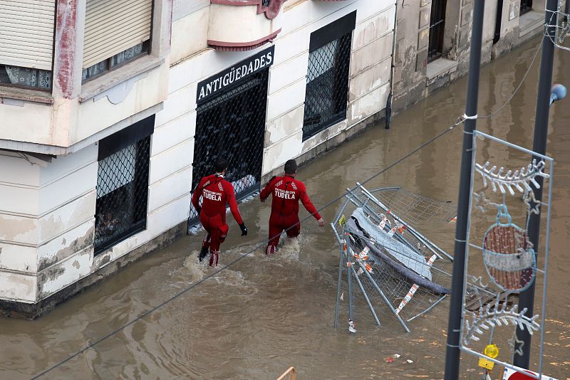 Inundaciones por la crecida el Ebro en Tudela