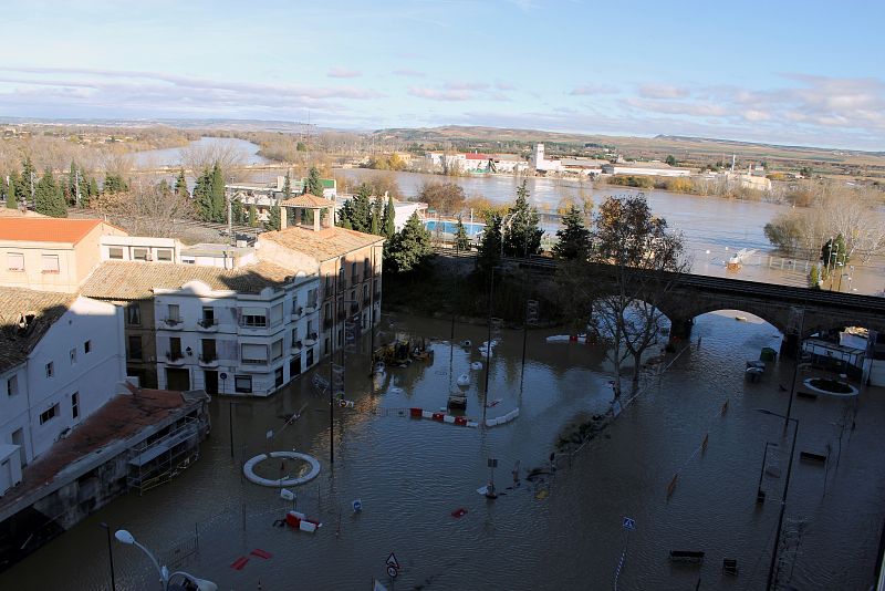 Inundaciones en la localidad navarra de Tudela