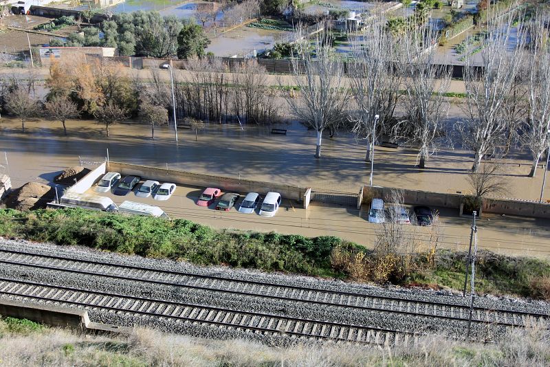 Consecuencias de la subida del río Ebro en Tudela