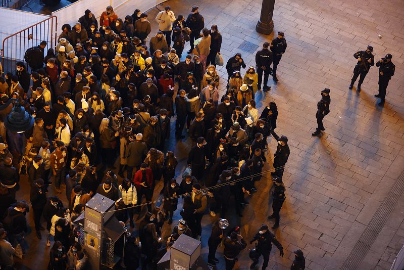 Campanadas en la Puerta del Sol, en Madrid