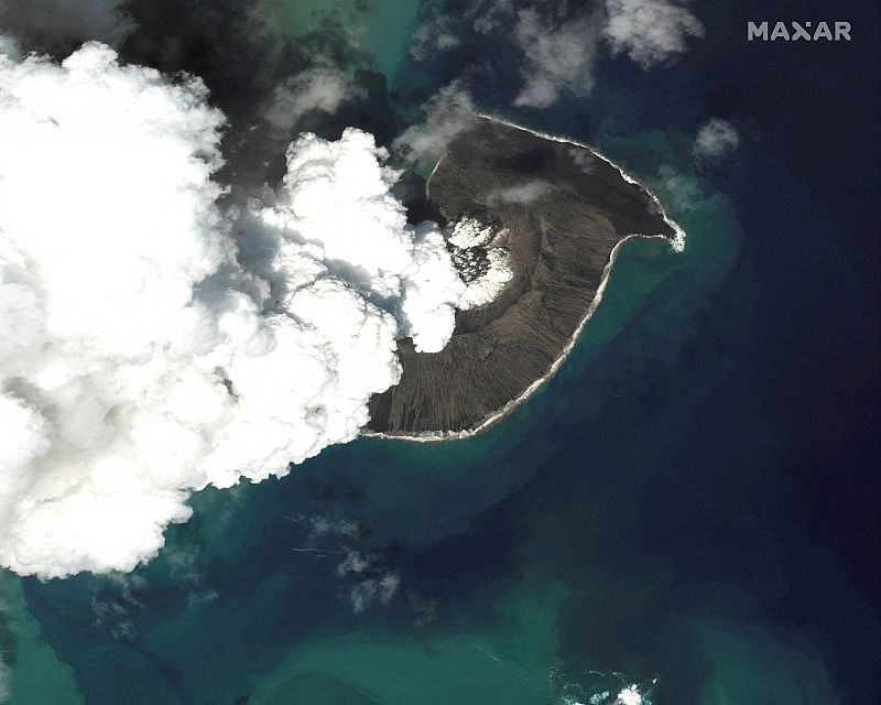 Islas de Tonga durante el tsunami