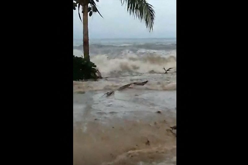 Olas en la ciudad de Suva, en Fiji