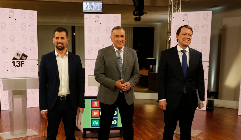 Tudanca y Mañueco en el debate de RTVE