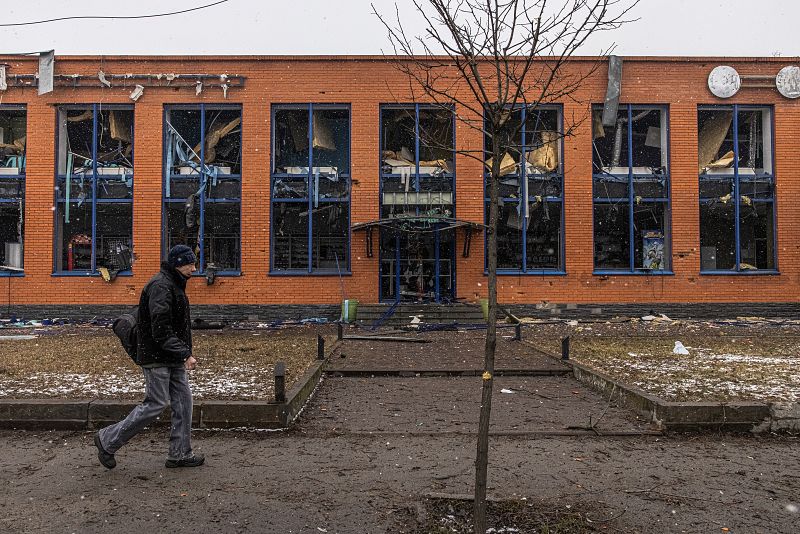 Aftermath of Russian strike on TV tower in Kiev