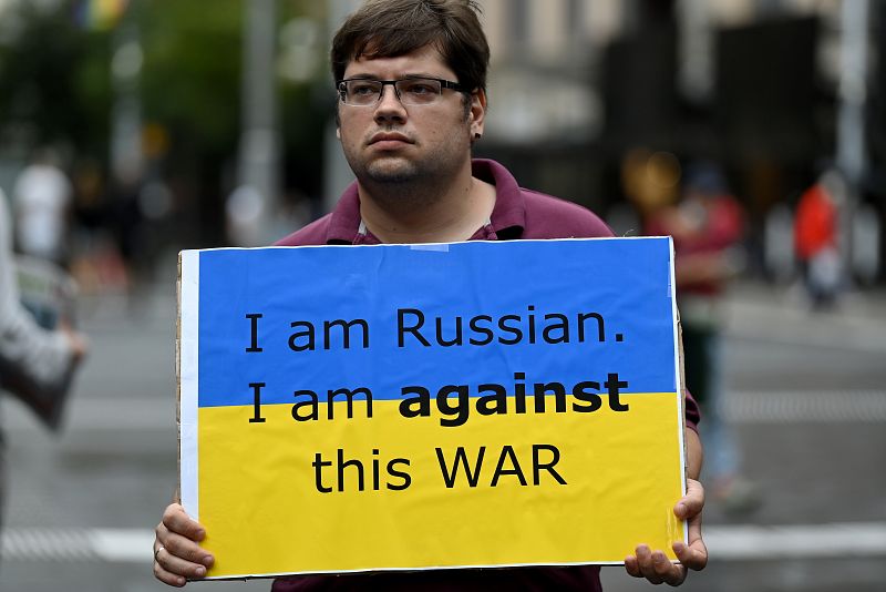 Protest against the war in Ukraine in Sydney, Australia