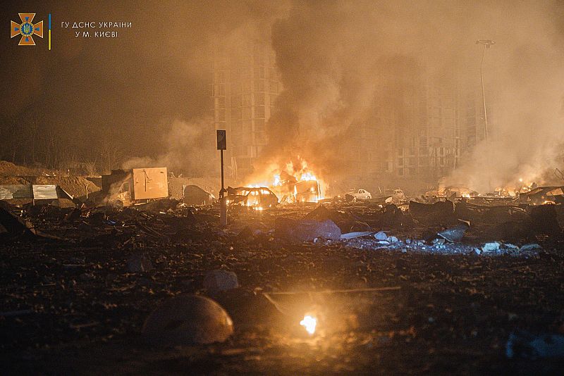 Ataque de las fuerzas rusas sobre Kiev