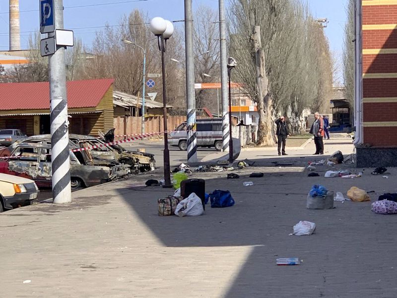 La estación de Kramatorsk es un nudo de evacuación de civiles hacia el oeste