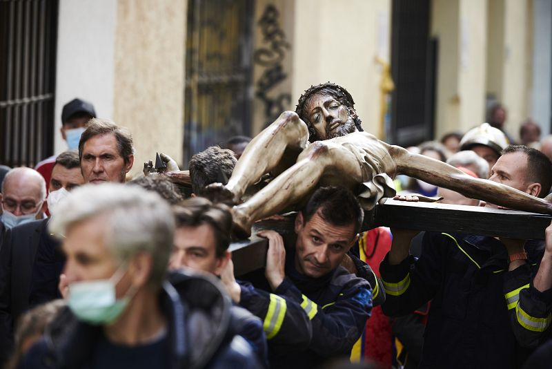 Procesión de El Cristo de los Niños en Madrid