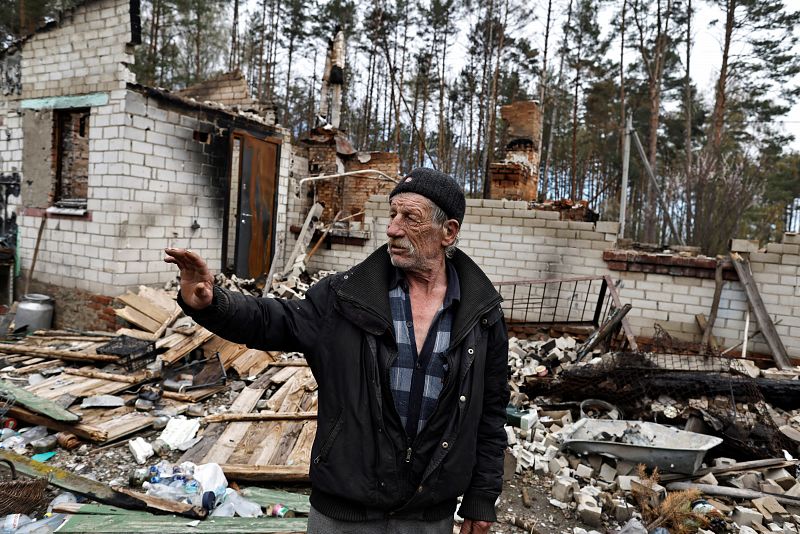 Una casa destruída en Chernígov