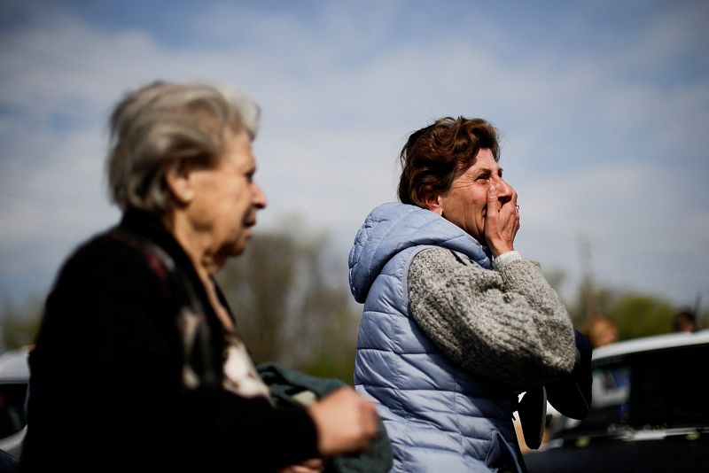 People flee from Russia's invasion of Ukraine, in Zaporizhzhia