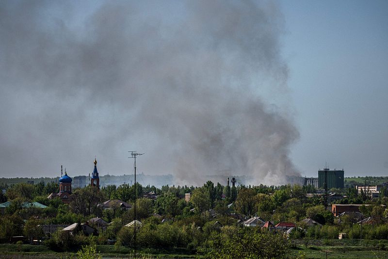 La ciudad de Orikhiv, cerca de Zaporiyia