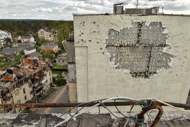 Destruction in the Kyiv area