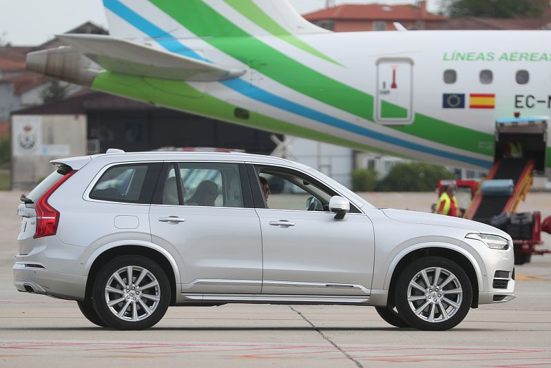 El coche de Pedro Campos el aeropuerto de Peinador (Vigo)