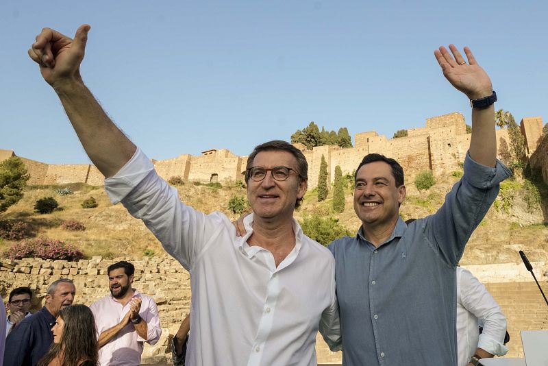 Feijóo y Moreno en Málaga