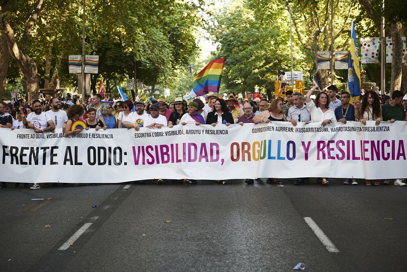 Vista de la manifestación del Orgullo de Madrid