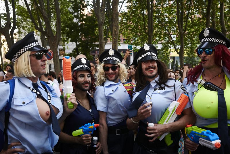 Vista de la manifestación del Orgullo de Madrid