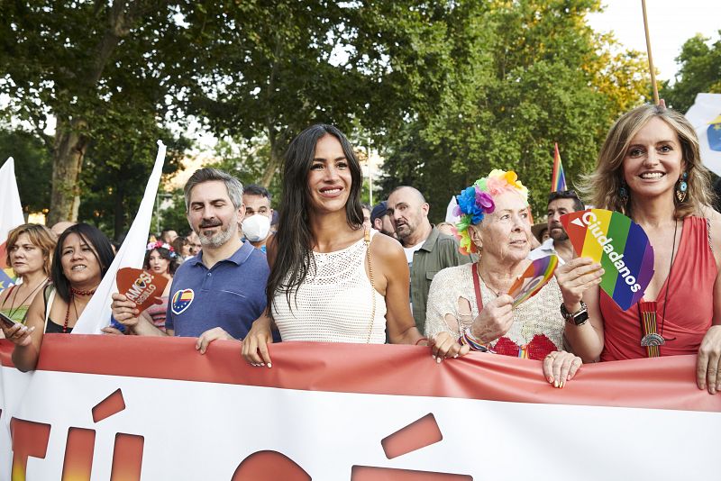 La vicealcaldesa de Madrid, Begoña Villacís, durante la manifestación del Orgullo