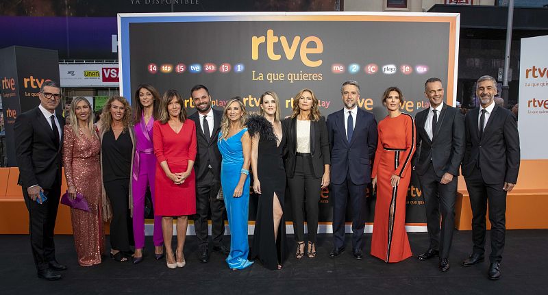 Parte del equipo de informativos de RTVE