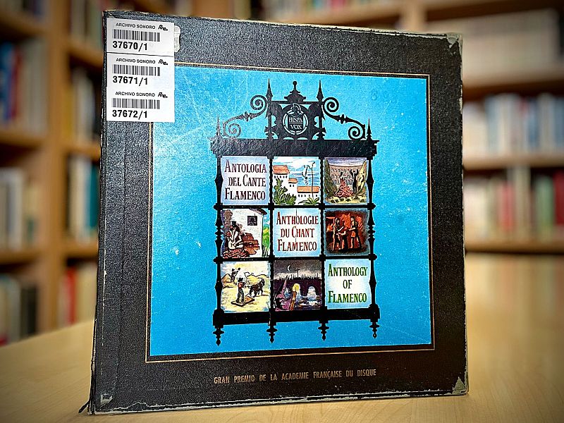 Caja de la 'Antología del cante flamenco' de Hispavox