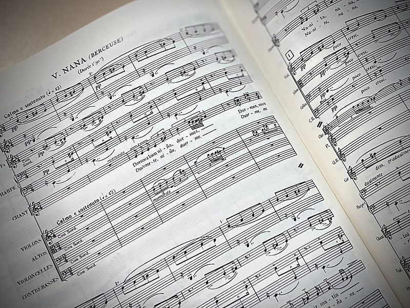 La "Nana" perteneciente a las 'Siete canciones populares españolas' de Manuel de Falla, versión para voz y orquesta de Ernesto Halffter.