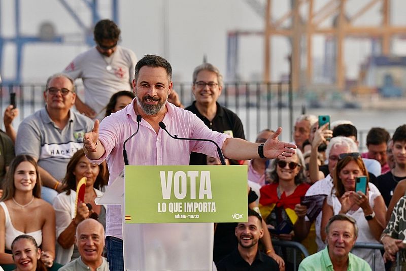 Mitin de Abascal (Vox) en Málaga