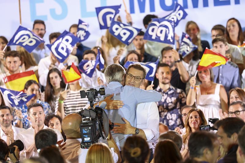 Feijóo, en un mitin con Azcón en Zaragoza