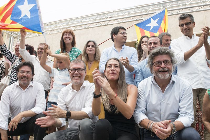 Mitin de Junts para el 23J en Amer, Girona