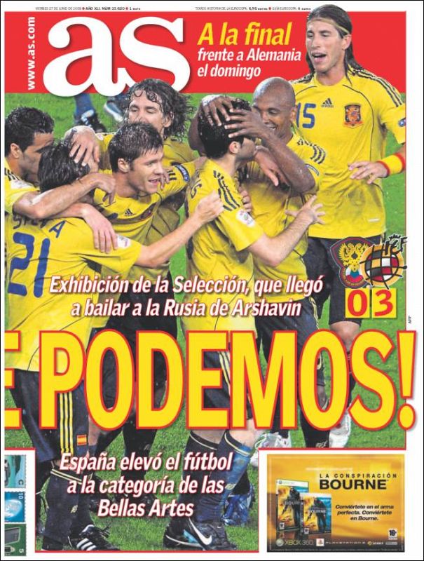 Portada del diario As