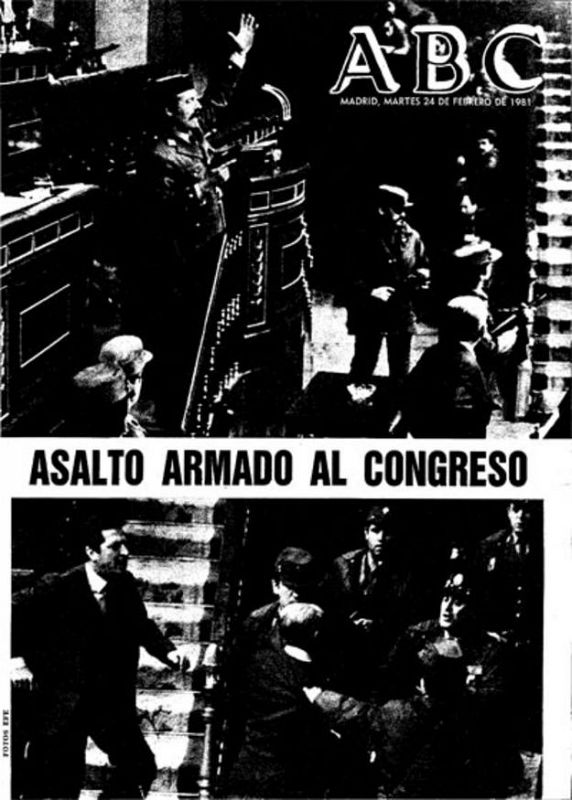 Una foto de Tejero en el Congreso abría la edición de ABC