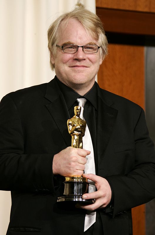 Best actor winner Hoffman with Oscar at the 78th annual Academy Awards in Hollywood