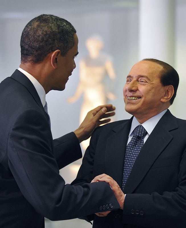 Barak Obama y Silvio Berlusconi