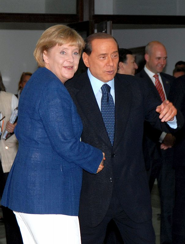 Angela Merkel y Silvio Berlusconi