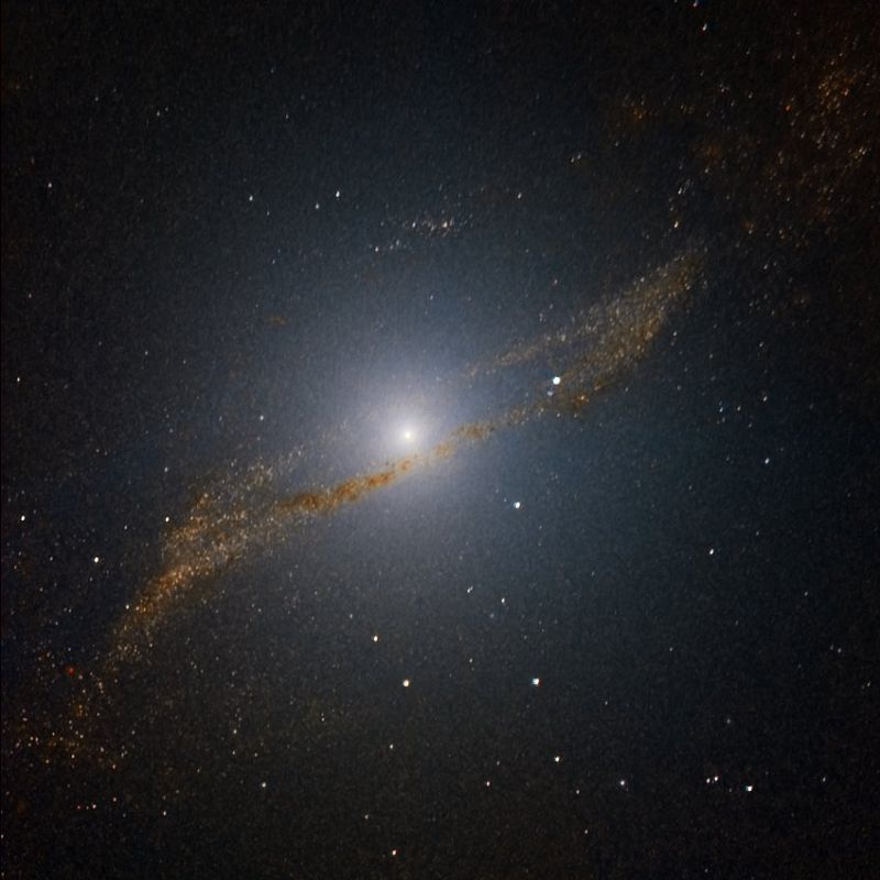 Es caníbal, elíptica y enorme. Centaurus A devora a otra galaxia espiral más pequeña y llena de polvo. La 'ingestión' se produjo hace entre 200 y 700 millones de años.